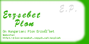 erzsebet plon business card